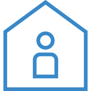 Realtor icon in house